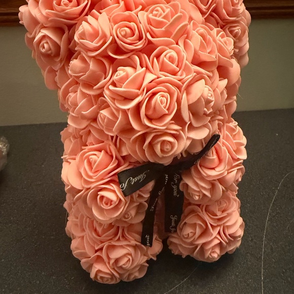 None Other - Peach Rose Teddy Bear
